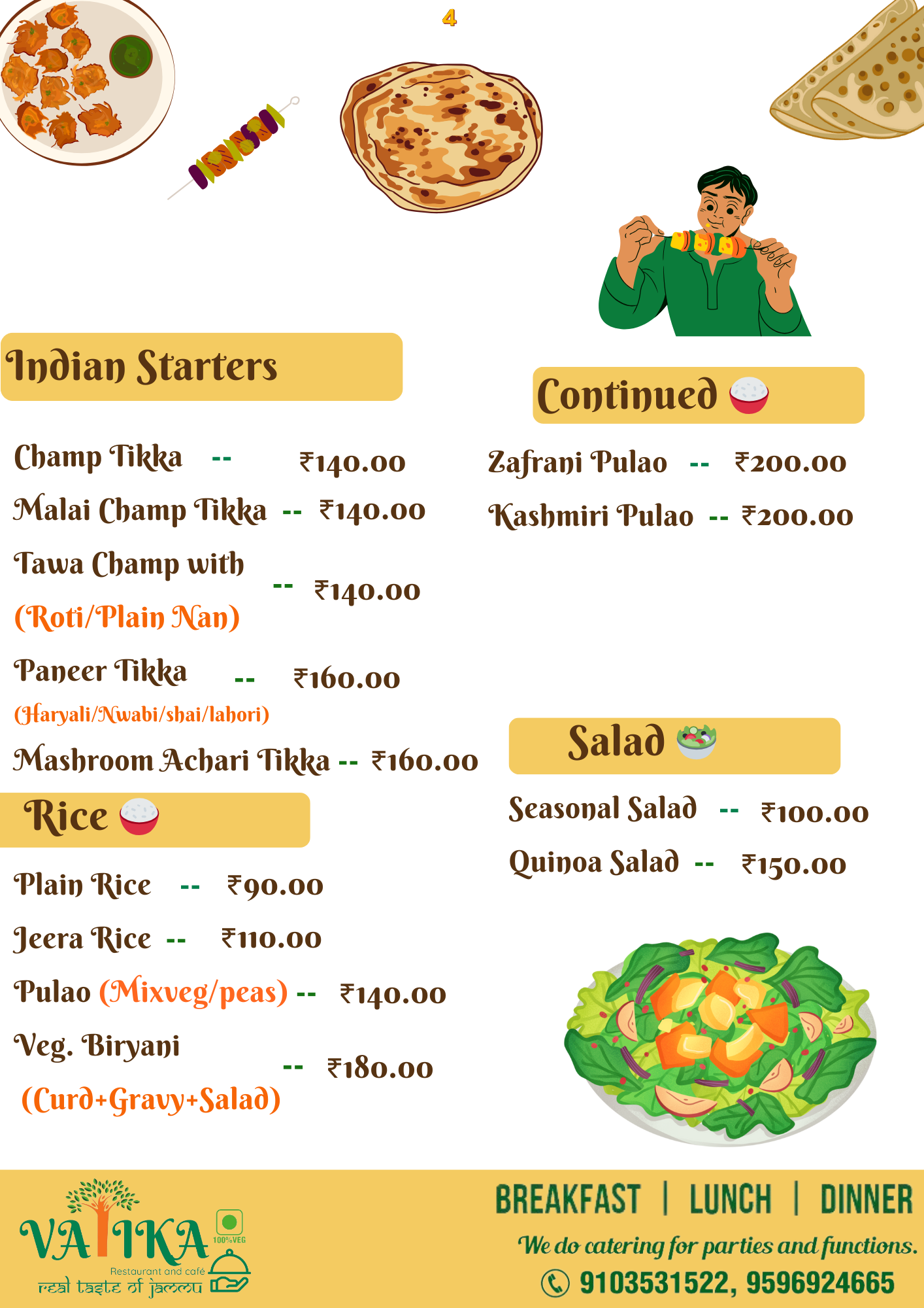 Vatika Restaurant Menu - Page 5